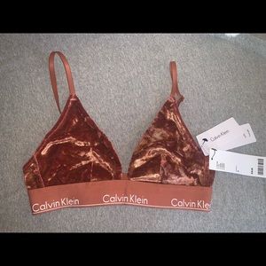 A brand new Calvin Klein velvet bralette